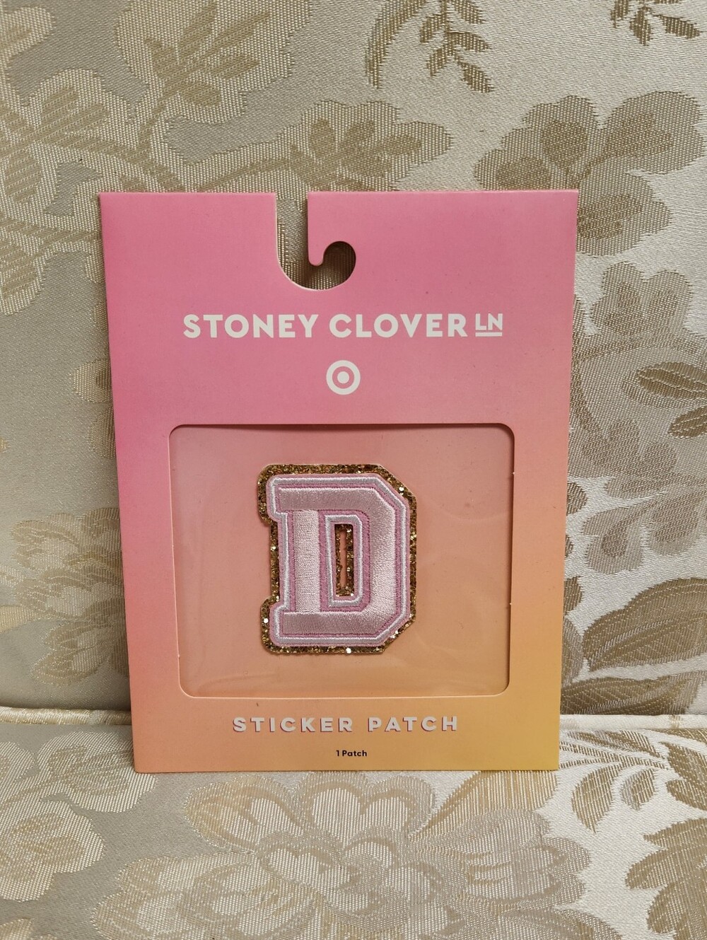 Stoney Clover Lane x Target light pink letter D sticker patch
